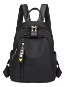 Mochila Urbana Dama Negra Casual Comoda Elegante Liviana Liso Negro