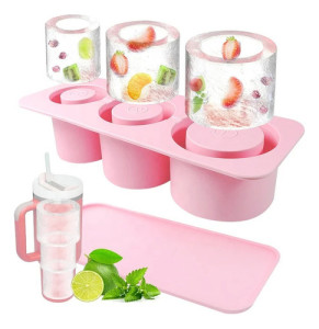 Molde Hielo Hielera Silicona Vaso 20 30 40oz Spotie Quencher Rosa