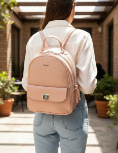 Mochilita Mochila Buenos Aires Simil Cuero Mujer Terrano