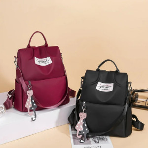 Mochila Bolso Urbana Antirrobo Lisa Hermosa Sencilla Diseños Negro Liso Oxford