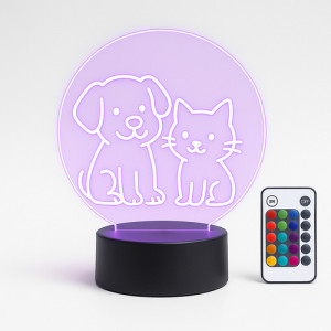 Luz Nocturna Pizarra Led Rgb Escribir Dribujar Con Marcador Negro