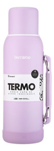 Termo 1lt Terrano Premium Base Silicona Antigolpes Lila