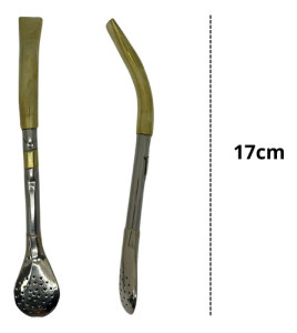 Mate Calabaza Bombilla 17cm Alpaca Posa Mate + Luz Bombilla Pico Loro Bronce Aplique