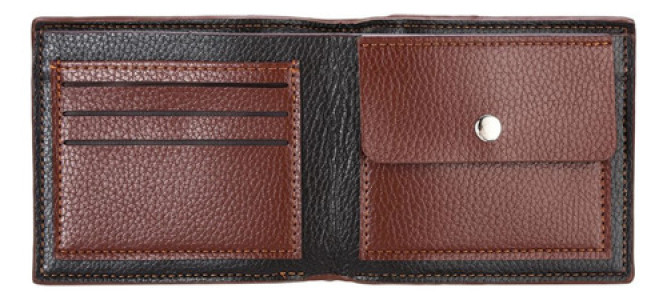 Billetera Clásica C/lomo Terrano Caballero Hombre Simi Cuero