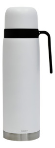 Termo Acero Inox 1lt C/manija Fija Mantiene Frío Calor Comet Color Blanco