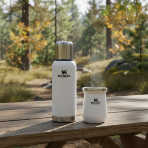 Termo Stanley Adventure 500ml Blanco Mate Camionero Blanco