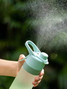 Botella Splash Terrano 650ml Boton Spray Ehogar Color Verde