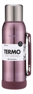 Termo 1lt Terrano Premium Base Silicona Antigolpes Lila Metalizado