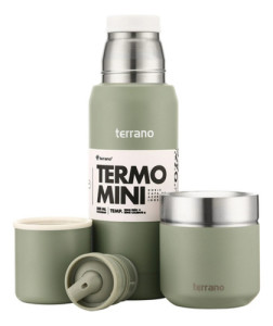 Kit Set Terrano Mini 500 Ml Bombilla De Regalo 5 Años Gtia Folkie Oliva