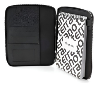 Carpeta Con Cierre Lapicera Libreta Oficina Terrano A3 Negro