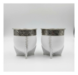 Mates Imperiales Alpaca Calabaza Blanco