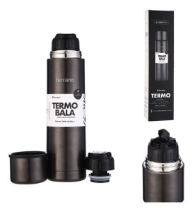 Kit Matero Terrano Termo Acero 750ml Mate C/tapa + Bombilla