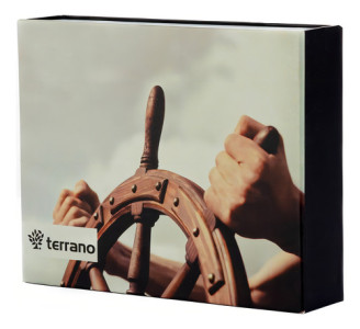 Billetera Porta Monedas Terrano Con Cierre Metálico Cuero Ub Color Marrón