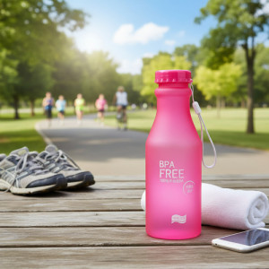 Botella Plástica 550ml Reutilizable Bpa Free- Correa Colores