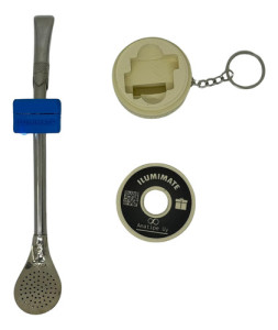 Luz Bombilla Llavero Accesorio Para Bombillas 8mm Colores Azul