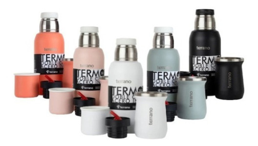 Termo Terrano 750  + Mate Tradicional  + Bombilla De Regalo