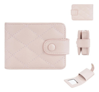 Estuche Maquillaje Espejo Neceser Organizador Cosmética Rosa