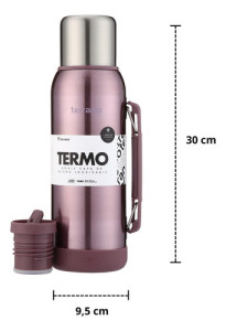 Termo 1lt Terrano Premium Base Silicona Antigolpes Lila Metalizado