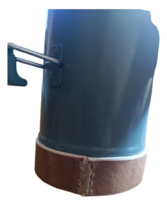 Base De Termo De Cuero Crudo Portatermo Protector Base