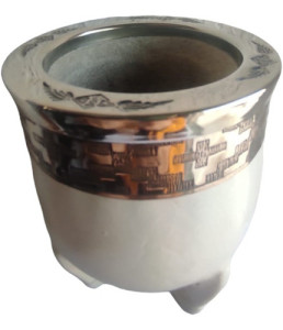 Mate Imperial Alpaca Cuero Blanco Blanco