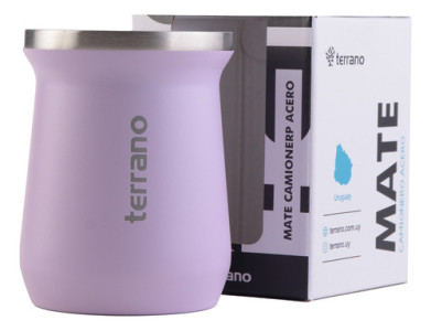 Mate Tradicional Camionero Acero Inox Doble Capa 230 Terrano Lila