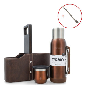 Kit Matero Terrano Mate Termo Base Silicona Matera Bombilla Cooper Mate Flap
