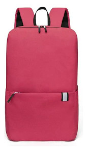 Mochila Porta Laptop Lona Urbana Clasica Simple Ajustable Rosa