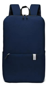 Mochila Porta Laptop Lona Urbana Clasica Simple Ajustable Azul