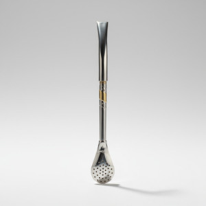 Bombilla Alpaca Corta Chica 16 Cm Pico Loro/recta  Premium