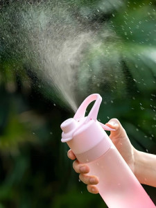 Botella Splash Terrano 650ml Boton Spray Ehogar Color Rosa