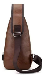 Bandolera Cruzada Bolso De Pecho Hombre Simil Cuero Moderna