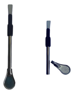 Bombilla Desmontable Acero Inoxidable 20cm Colores