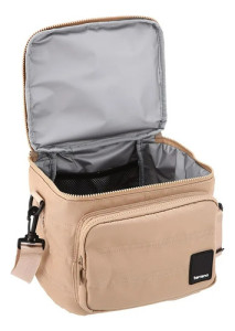 Lonchera Launchera Portavianda Capitoneada Terrano Liso Taupe