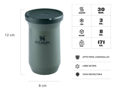 Mate Terere Clasico Stanley 200ml Color Verde
