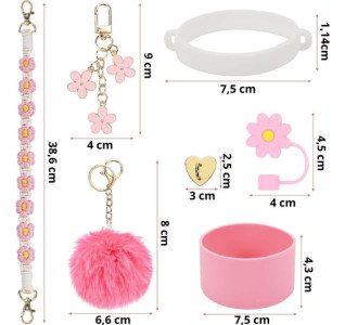 Accesorios Decorativos Correa Vaso Térmico Spotie Quencher Fucsia