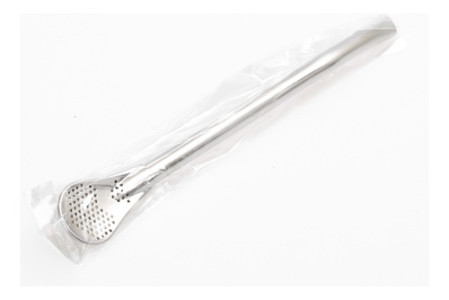 Bombilla Corta Económica Acero X10 Plateado