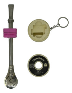 Luz Bombilla Mate Llavero Bombillon 10mm Accesorio Colores Rosa