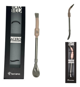 Bombilla Terrano Acero Inoxidable Paleta Premium Rosa