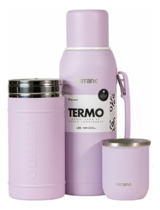 Mate Termo Terrano Base Silicona Yerbera Kit Matero Kit Lila Termo Base Silicona-sicilia