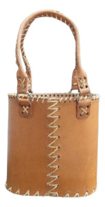 Bolso Matera Cartera De Cuero Marrón