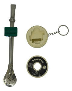 Luz Bombilla Mate Llavero Bombillon 10mm Accesorio Colores Verde