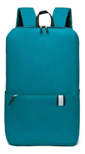 Mochila Porta Laptop Lona Urbana Clasica Simple Ajustable Celeste