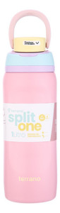 Botella Termica 1lt Terrano Acero Pico Retractil 24hs Frio Rosa