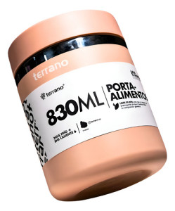 Contenedor De Alimentos Terrano 830ml Color Rosa