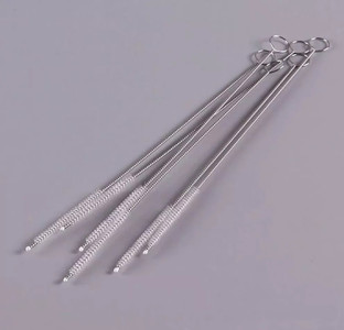 Limpia Bombillas Cepillo Acero Inox X 10 Unidades Unico