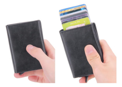 Tarjetero Billetera Rfid  Porta Tarjetas Eco Cuero Hombre