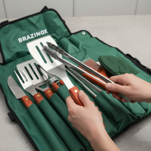 Set Parrillero Tipo Delantal 13 Piezas