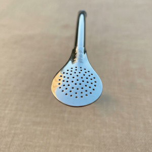 Bombillon Alpaca Grueso Recto 19cm + Limpia Bombilla