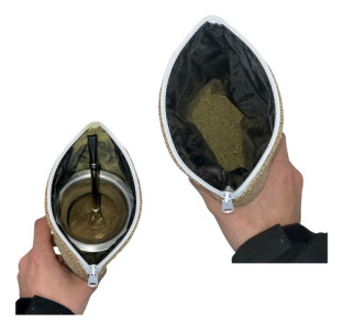 Yerbera Tela Arpillera Funda Guarda Mate Cierre Impermeable