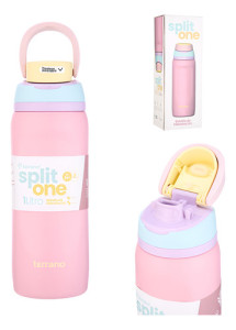 Botella Termica 1lt Terrano Acero Pico Retractil 24hs Frio Rosa